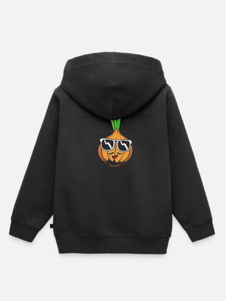 Zwiebel - Kinder Premium Organic Hoodie - Schwarz