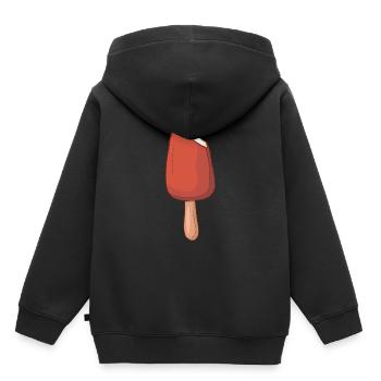 Crème glacée, crème glacée, crème glacée, crème glacée, boule, crème glacée, sundae - Sweat Premium à capuche enfant bio - noir - Dos - AI Model Kid Male (0cm)