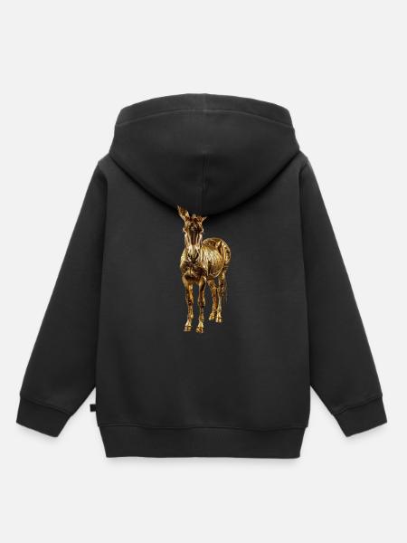 Esel - Kinder Premium Organic Hoodie - Schwarz
