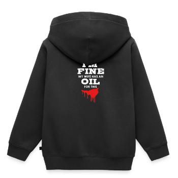 Ätherisches Öl - Kinder Premium Organic Hoodie - Schwarz - Hinten - AI Model Kid Male (0cm)