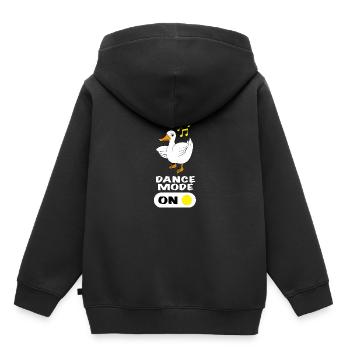 Ente tanzen Spruch Dance Mode On - Kinder Premium Organic Hoodie - Schwarz - Hinten - AI Model Kid Male (0cm)