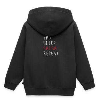Danseuse de salsa Danseuse - Sweat Premium à capuche enfant bio - noir - Dos - AI Model Kid Male (0cm)