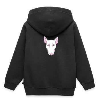 Bull terrier - Sweat Premium à capuche enfant bio - noir - Dos - AI Model Kid Male (0cm)