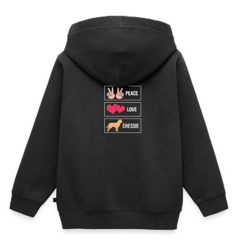 Retriever de la baie de Chesapeake - Sweat Premium à capuche enfant bio - noir - Dos - AI Model Kid Male (0cm)