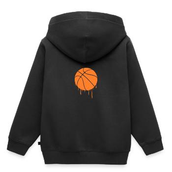 Basketball Basketballer Basketballmannschaft Korb - Kinder Premium Organic Hoodie - Schwarz - Hinten - AI Model Kid Male (0cm)