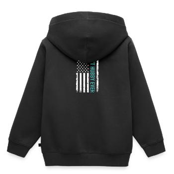 mari - Sweat Premium à capuche enfant bio - noir - Dos - AI Model Kid Male (0cm)