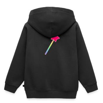 niedlicher, bunter Zauberstab - Kinder Premium Organic Hoodie - Schwarz - Hinten - AI Model Kid Male (0cm)