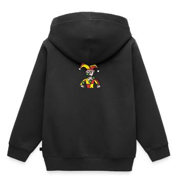 Clown / Joker - Sweat Premium à capuche enfant bio - noir - Dos - AI Model Kid Male (0cm)