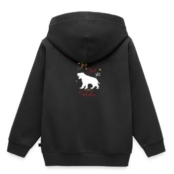 Sabre-toothed tiger - Kids Premium Organic Hoodie - black - Back - AI Model Kid Male (0cm)