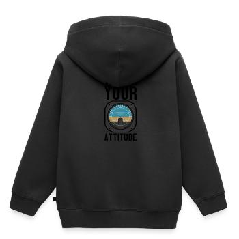 Watch Your Attitude - Kinder Premium Organic Hoodie - Schwarz - Hinten - AI Model Kid Male (0cm)