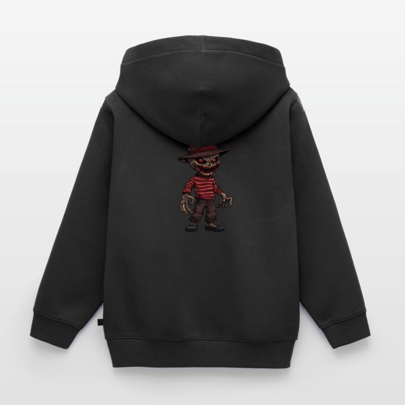 Gruselig Freddy Halloween Süßes oder Saures Kinder Premium Organic Hoodie