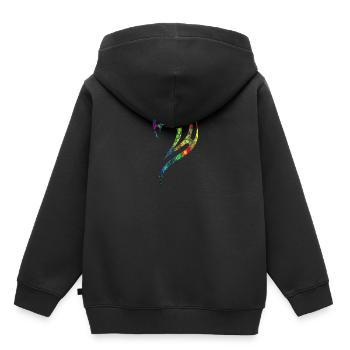 Gothic Tattoo gelb gruen marmoriert - Kinder Premium Organic Hoodie - Schwarz - Hinten - AI Model Kid Male (0cm)