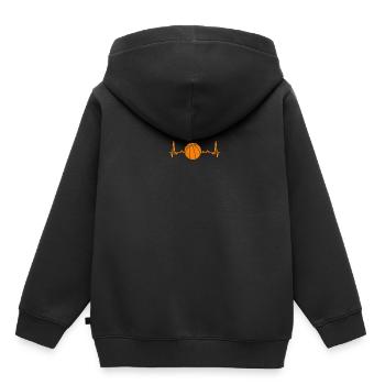 Cool News Love the Basketball Game with Heart Gift - Kinder Premium Organic Hoodie - Schwarz - Hinten - AI Model Kid Male (0cm)