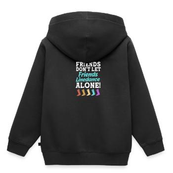 Linedance - Kinder Premium Organic Hoodie - Schwarz - Hinten - AI Model Kid Male (0cm)