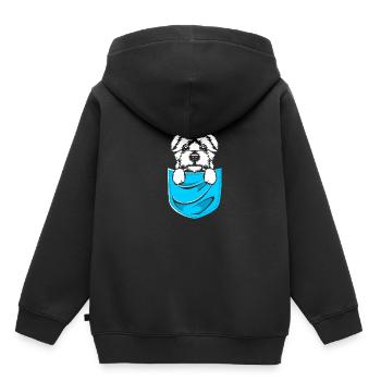 Maltais - Sweat Premium à capuche enfant bio - noir - Dos - AI Model Kid Male (0cm)