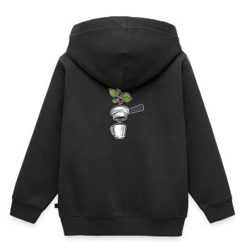 Coffee -Espresso Barwoman Gift - Kids Premium Organic Hoodie - black - Back - AI Model Kid Male (0cm)
