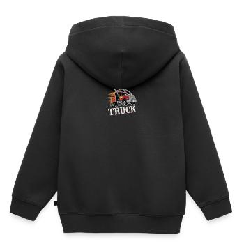 Camionneur Semi Truck Trucker - Sweat Premium à capuche enfant bio - noir - Dos - AI Model Kid Male (0cm)