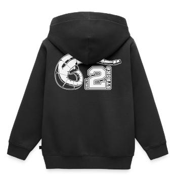 2T tuyau - Sweat Premium à capuche enfant bio - noir - Dos - AI Model Kid Male (0cm)