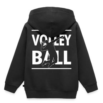 Volleyball Volleyballer Sportler Geschenk - Kinder Premium Organic Hoodie - Schwarz - Hinten - AI Model Kid Male (0cm)