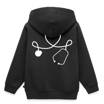 Pflege Krankenschwester - Kinder Premium Organic Hoodie - Schwarz - Hinten - AI Model Kid Male (0cm)