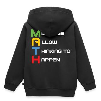 Mathelehrer - Kinder Premium Organic Hoodie - Schwarz - Hinten - AI Model Kid Male (0cm)