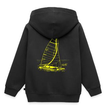 Catamaran - Kids Premium Organic Hoodie - black - Back - AI Model Kid Male (0cm)