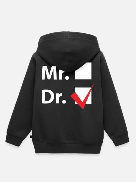 DR Titel Doktor - Kinder Premium Organic Hoodie - Schwarz