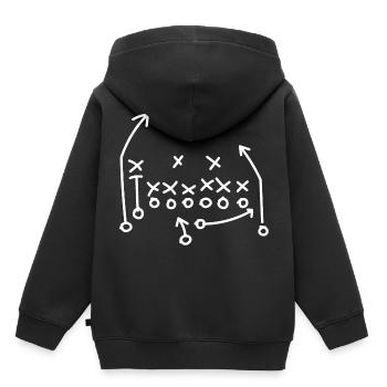 American Football - Kinder Premium Organic Hoodie - Schwarz - Hinten - AI Model Kid Male (0cm)