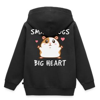 Hamster Umarmung - Kinder Premium Organic Hoodie - Schwarz - Hinten - AI Model Kid Male (0cm)
