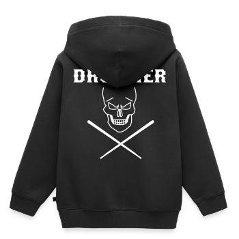 Heavy Metal Drums - Sweat Premium à capuche enfant bio - noir - Dos - AI Model Kid Male (0cm)