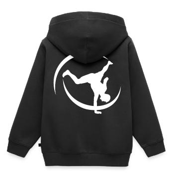 Tricking Kampfsport - Kinder Premium Organic Hoodie - Schwarz - Hinten - AI Model Kid Male (0cm)