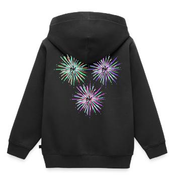 Fusée de feu d'artifice - Sweat Premium à capuche enfant bio - noir - Dos - AI Model Kid Male (0cm)