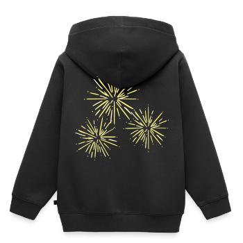 Silvester - Kinder Premium Organic Hoodie - Schwarz - Hinten - AI Model Kid Male (0cm)