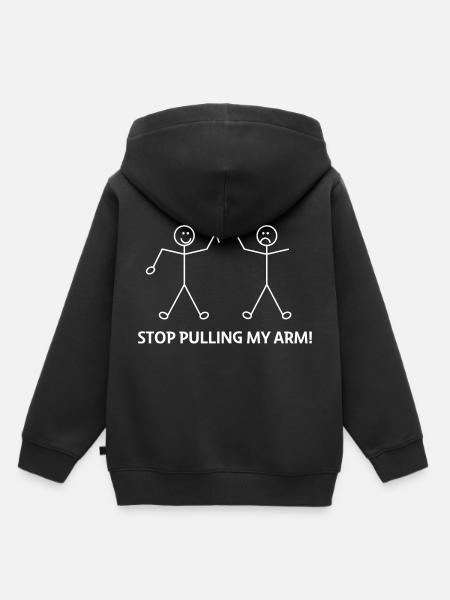 Lustiges Strichmännchen - Kinder Premium Organic Hoodie - Schwarz