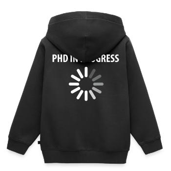 Thèse de doctorat PHD Doctor - Sweat Premium à capuche enfant bio - noir - Dos - AI Model Kid Male (0cm)