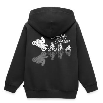 Motorrad Life - Kinder Premium Organic Hoodie - Schwarz - Hinten - AI Model Kid Male (0cm)