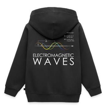 Physique Ondes électromagnétiques - Sweat Premium à capuche enfant bio - noir - Dos - AI Model Kid Male (0cm)