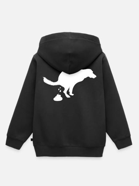 Schrisender Hund kackender Hund - Kinder Premium Organic Hoodie - Schwarz