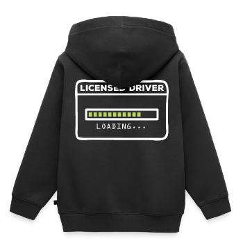 Auto-école - Sweat Premium à capuche enfant bio - noir - Dos - AI Model Kid Male (0cm)