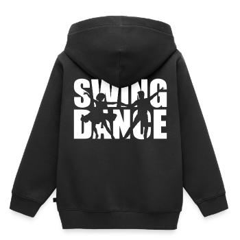 Danseurs swing - Sweat Premium à capuche enfant bio - noir - Dos - AI Model Kid Male (0cm)