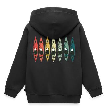 Kajak Verein - Kinder Premium Organic Hoodie - Schwarz - Hinten - AI Model Kid Male (0cm)