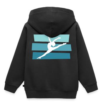 Kunstturnen - Kinder Premium Organic Hoodie - Schwarz - Hinten - AI Model Kid Male (0cm)
