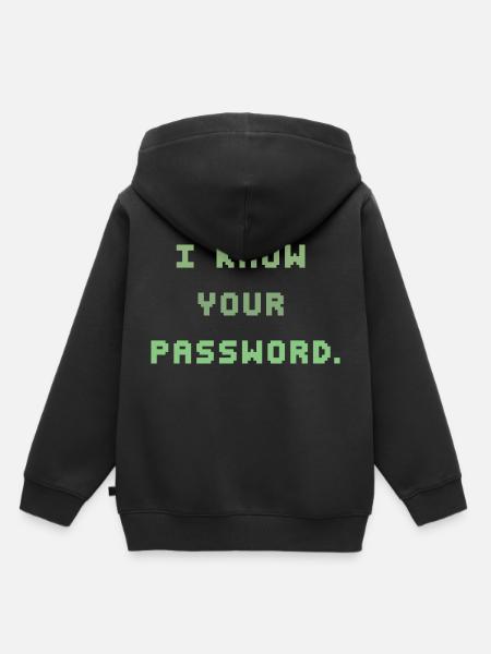 Virus Hacker - Sweat Premium à capuche enfant bio - noir