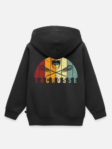 Lacrosse - Kinder Premium Organic Hoodie - Schwarz