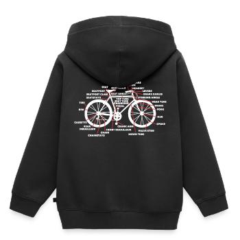 Technologie du vélo - Sweat Premium à capuche enfant bio - noir - Dos - AI Model Kid Male (0cm)