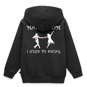 Danse swing - Sweat Premium à capuche enfant bio - noir - Dos - AI Model Kid Male (0cm)