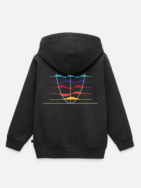 Physik Wellenüberlagerung - Kinder Premium Organic Hoodie - Schwarz