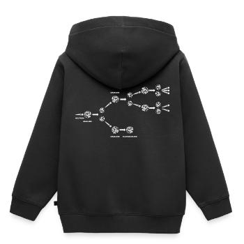 Physicien Fission nucléaire - Sweat Premium à capuche enfant bio - noir - Dos - AI Model Kid Male (0cm)