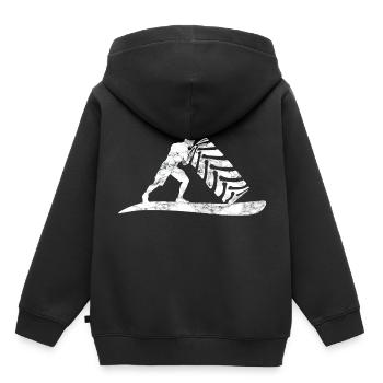 Strongman Reifen - Kinder Premium Organic Hoodie - Schwarz - Hinten - AI Model Kid Male (0cm)