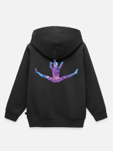 Turnerin Gymnastik - Kinder Premium Organic Hoodie - Schwarz